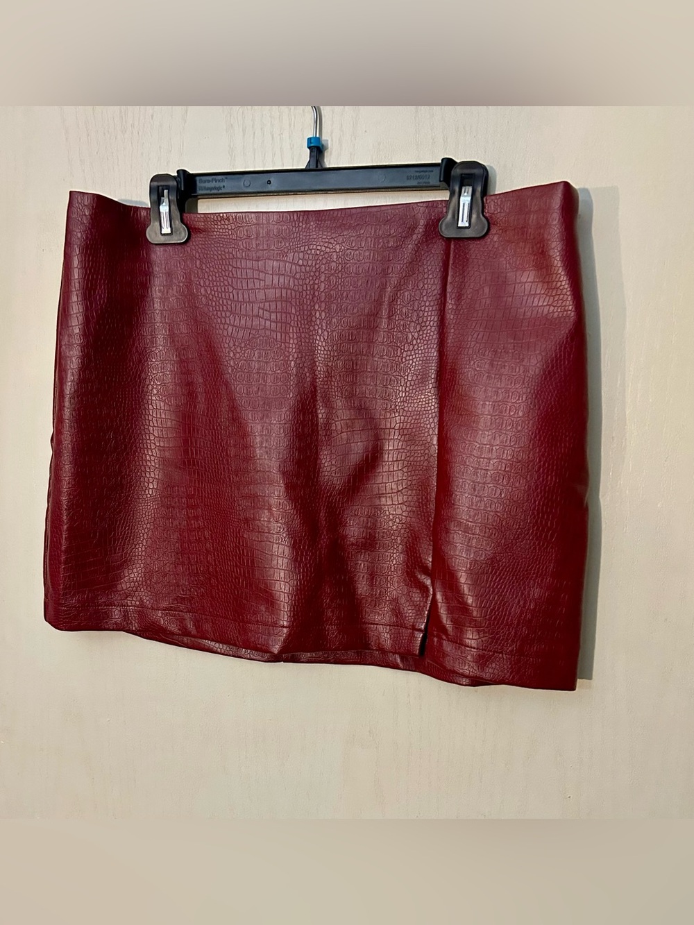 BOLD Elements x Ally Brooke Burgundy Croc Faux Leather Skort 12P